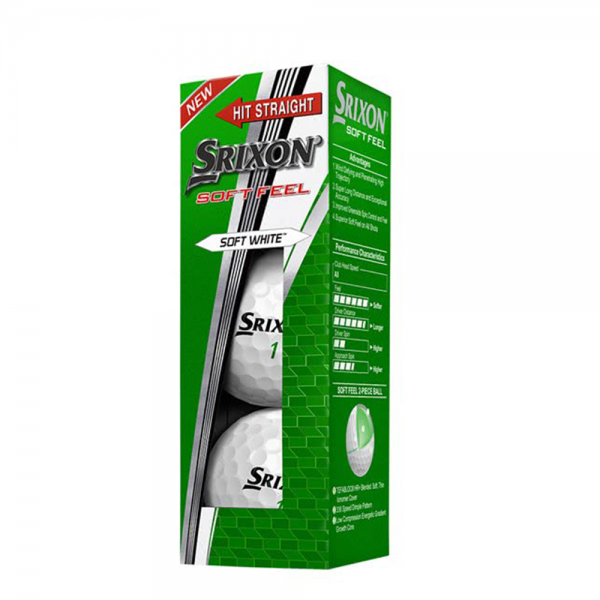 Srixon Soft Feel Golf Balls - White (3 balls pack)
