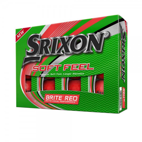 Srixon Soft Feel Golf Balls - Brite Red (12 balls pack)
