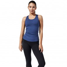 me® Strive Women’s Seamless Tank Top Shirt for Yoga, Running & Workouts - Blue Indigo