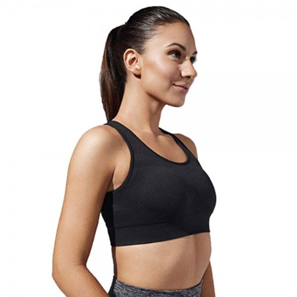 me® Nonstop Women's Seamless Racerback Bra for Athletics, Yoga & Workouts - Black me® Nonstop Women's Seamless Racerback Bra for Athletics, Yoga & Workouts - Black