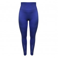 me® Defy Women's Seamless Leggings/Yoga Pants with High Waist & Pocket - Blue Indigo