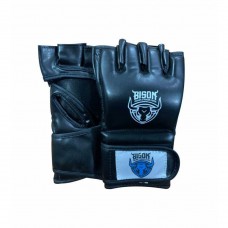 Bison MMA Gloves - Leather  (Black)