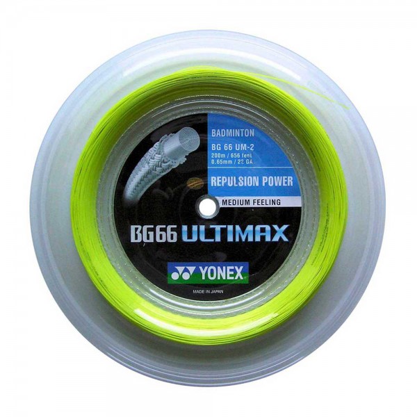 Yonex BG 66 UltiMax Badminton Racket String-200M