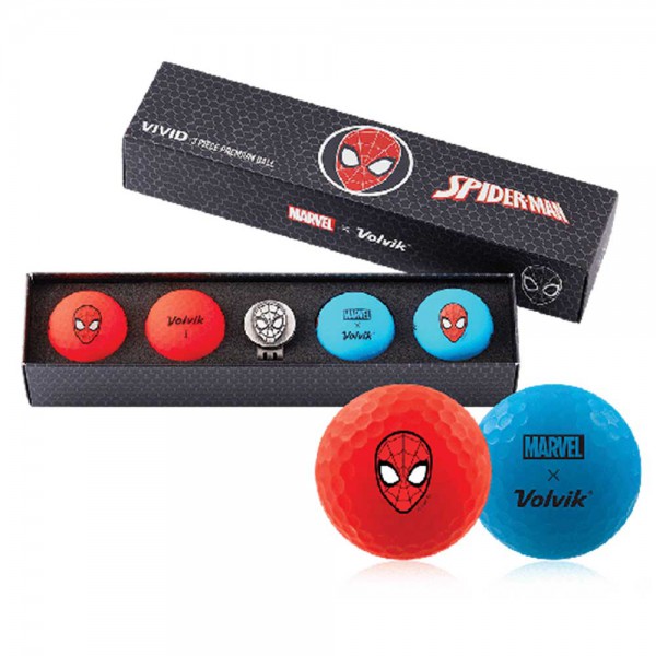 Volvik Marvel Premium Golf Balls (4 balls pack) - Spiderman