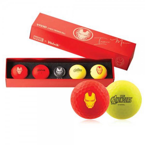 Volvik Marvel Premium Golf Balls (4 balls pack) - Iron Man