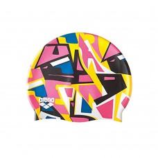 Arena Print Junior Silicon Swimming Cap-Jumble Yellow