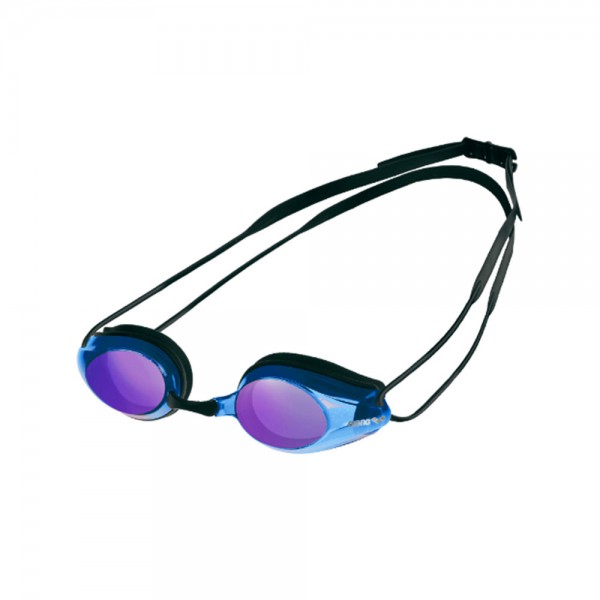 Arena Tracks Mirror Swimming Goggles-Black & Blue