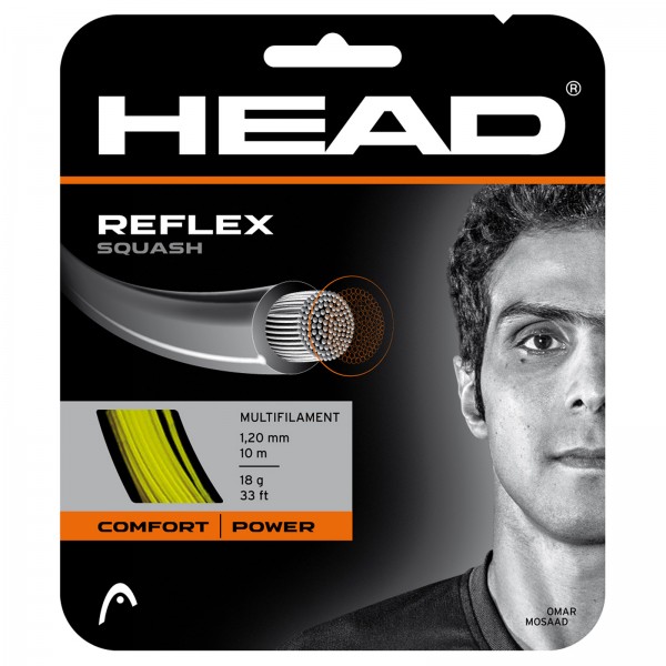 Head Reflex Squash Racket String-Black