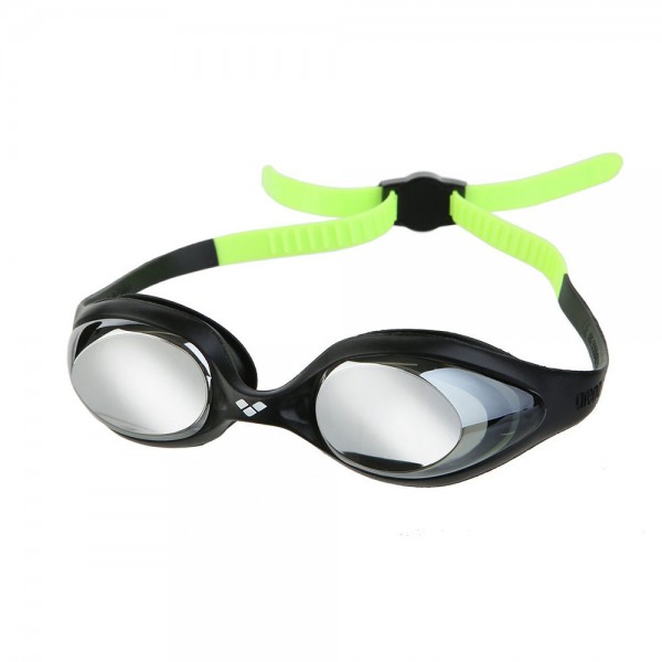Arena Spider Junior Mirror Swimming Goggles-Blacl, Silver, Green