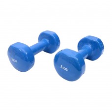 LiveUp Vinyl Dumbbells (2 x 5kgs)