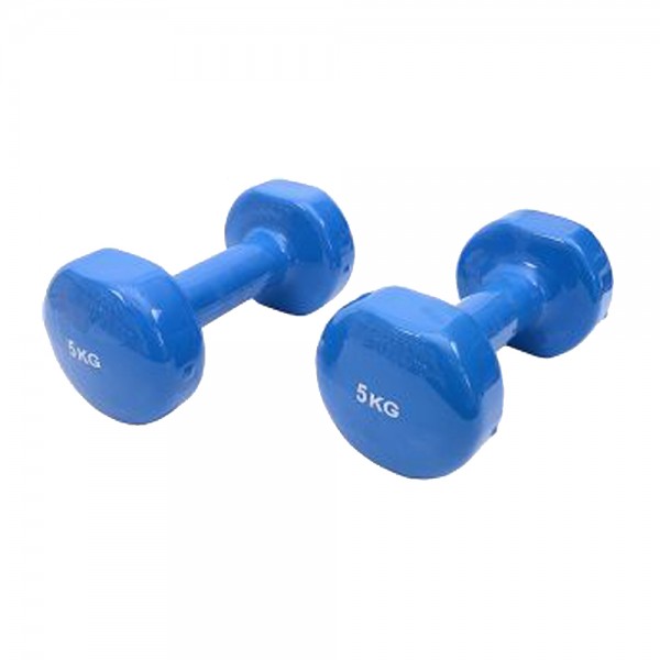 LiveUp Vinyl Dumbbells (2 x 5kgs)