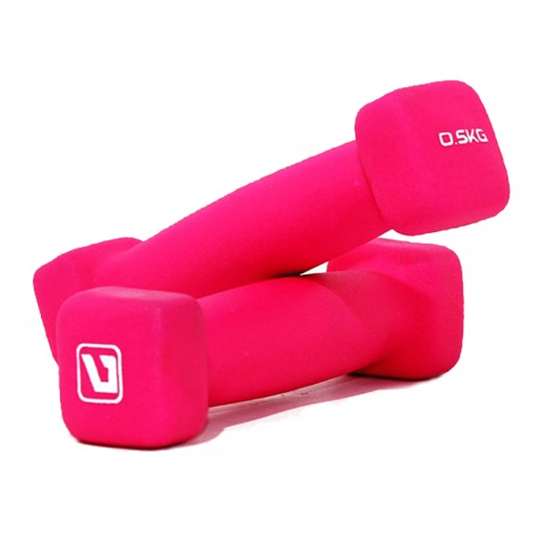 LiveUp Square Neoprene Dumbbells (2 x 0.5kg)