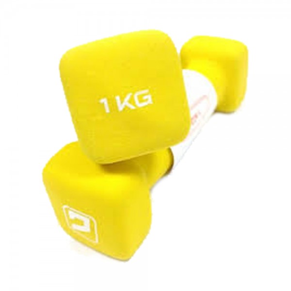 LiveUp Square Neoprene Dumbbells (2 x 1kg) LiveUp Square Neoprene Dumbbells (2 x 1kg)