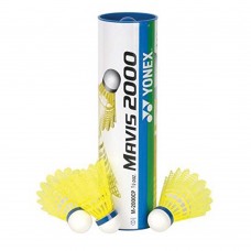 Yonex Mavis 2000 Yellow Shuttlecocks-Blue Cap (6 Piece Pack)