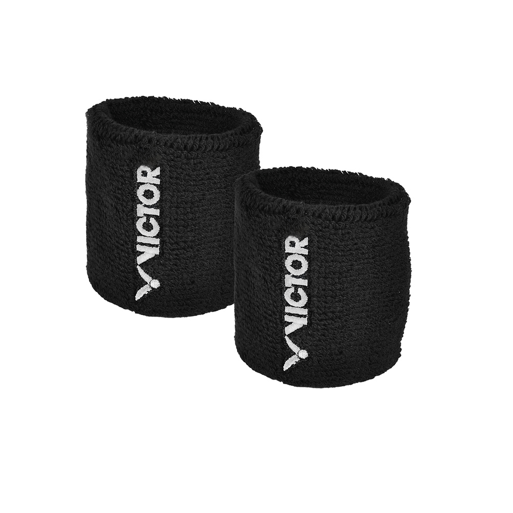 Victor Wristband 2 Pack - Black - TheSportStore.pk
