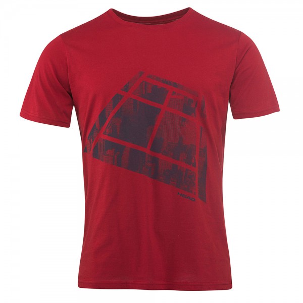 Head Addison T-Shirt M - Burgundy