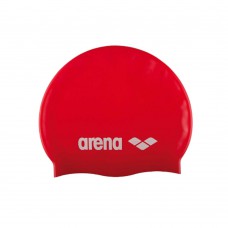 Arena Classic Silicone Swimming Cap-Red & White