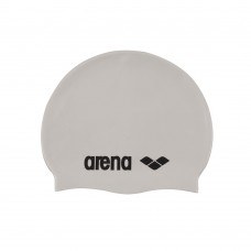 Arena Classic Silicone Swimming Cap-Silver & Black