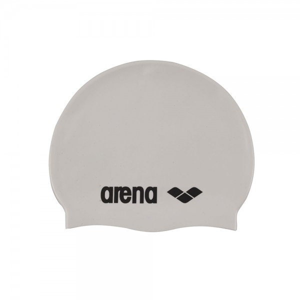 Arena Classic Silicone Swimming Cap-Silver & Black