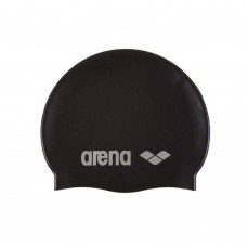 Arena Classic Silicone Swimming Cap-Black & Silver