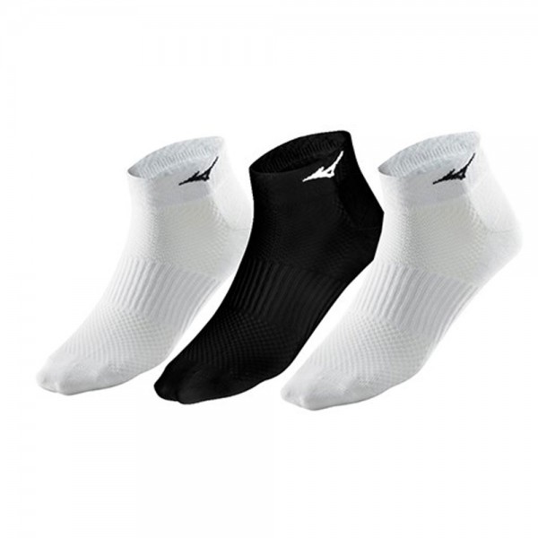 Mizuno DryLite Mid Training Socks - 3 Pack (White+White+Black)