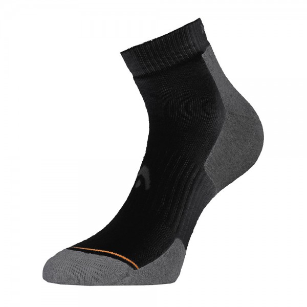 Head Tennis Quarter Socks-1 Pack (Black&Grey)
