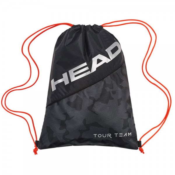 Head Tour Team Drawstring Bag-Black & Silver