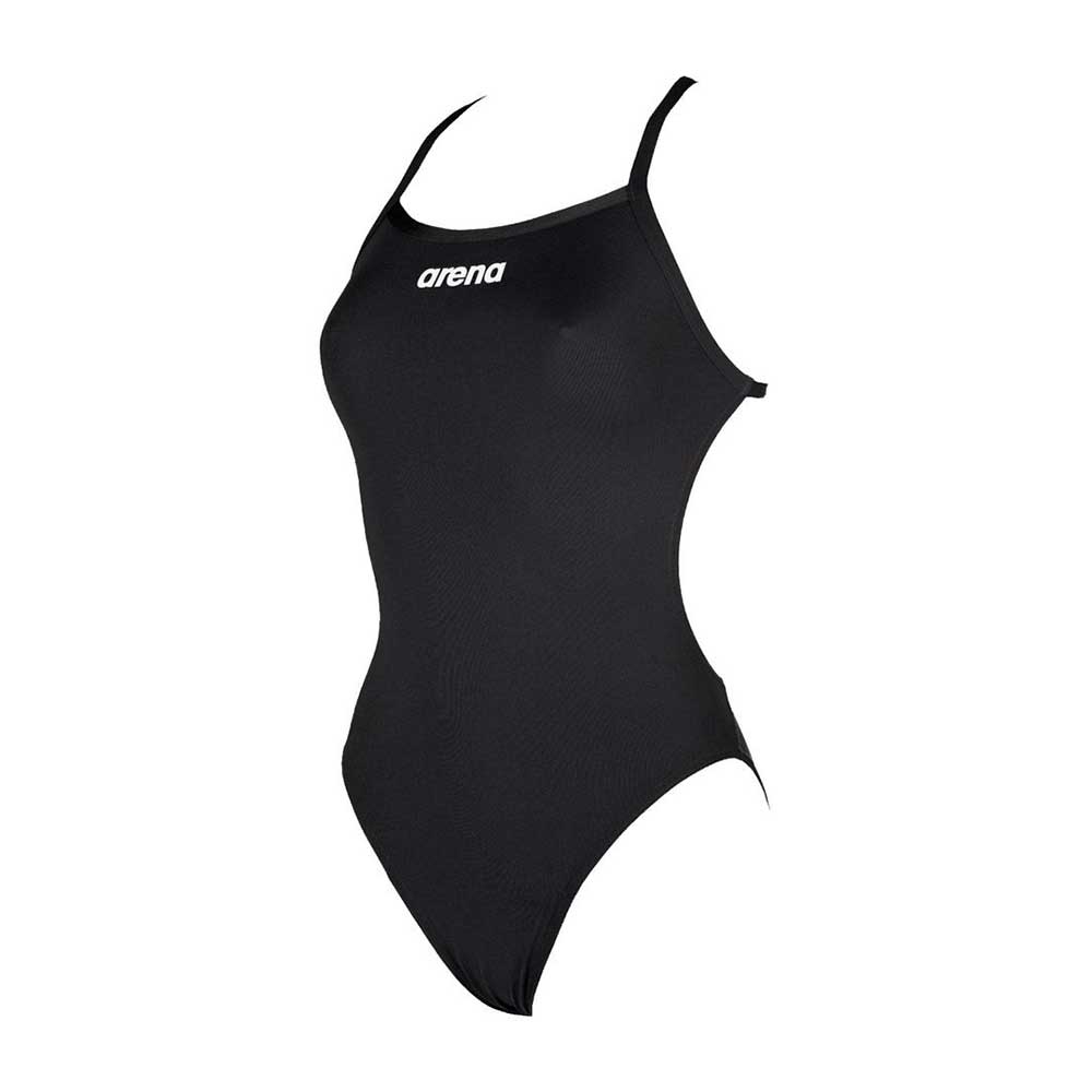 Arena Women's Solid Swim Tech High Swimming Suit-Black-TheSportStore.pk