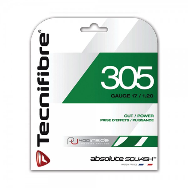 Tecnifibre 305 Green Squash Racket String-17 Gauge Tecnifibre 305 Green Squash Racket String-17 Gauge