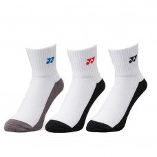 Yonex 19131EX Sports Quarter Socks-3 Pack (White)