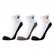 Yonex 19132EX Sports Low-Cut Socks-3 Pack (White)