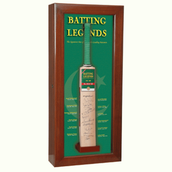 Batting Legends Cricket Memorabilia, with Wooden Frame