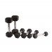 LiveUp Hex Rubber Coated Dumbbells (2 x 10kgs)